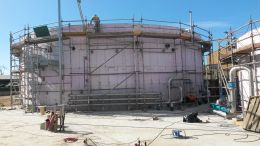 Unité de méthanisation en construction